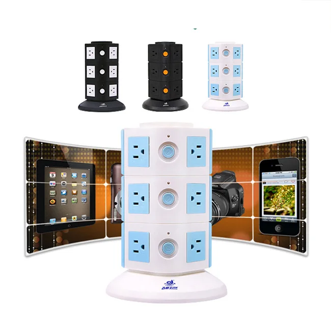 Tower Type 3 layer US Surge Protector Socket