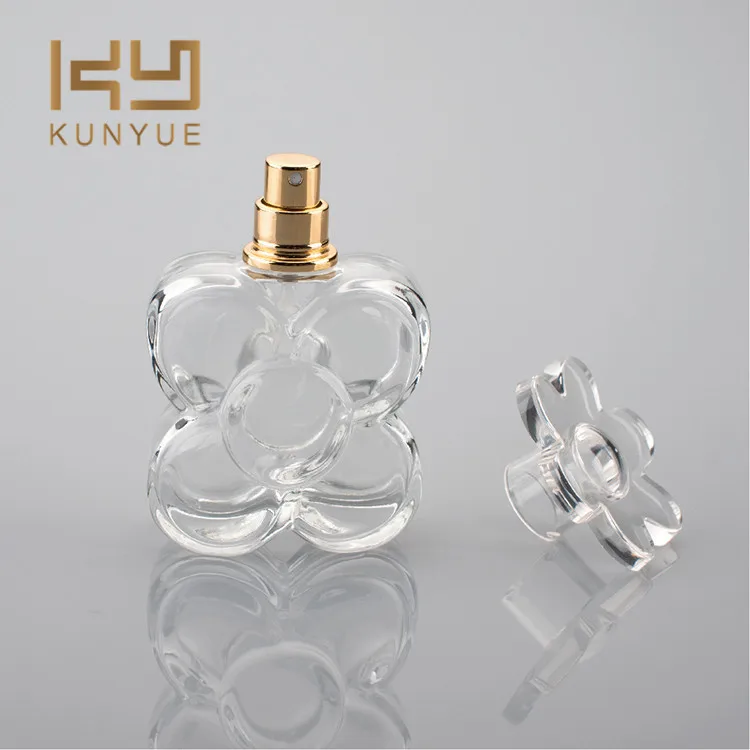50ml Butterfly Shape Spray Transparent Glass Perfume Bottle