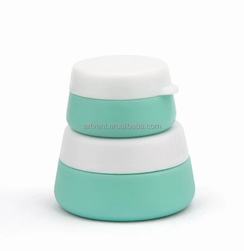 Wholesale Refillable Cream Bottles Silicone Container Empty Cosmetic Jar Pot Travel Cosmetic Container for Face Cream/Lotion