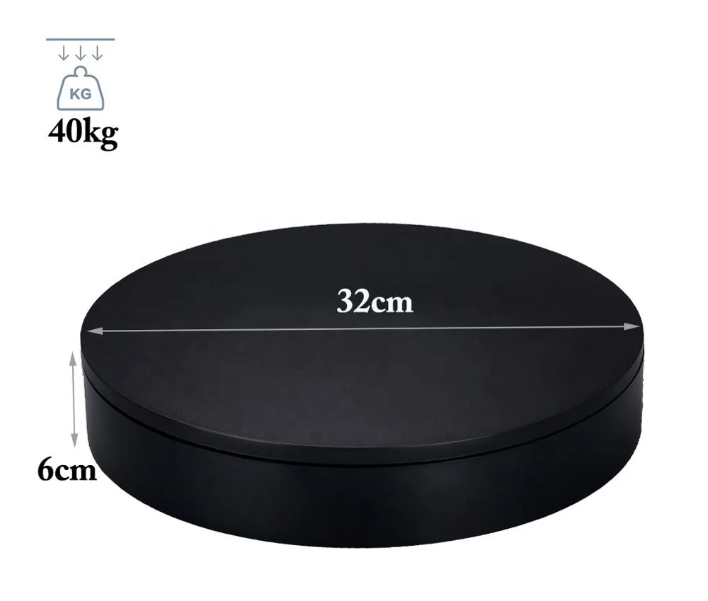 Электрический стол для фотосъемки ComXim 32 см 12,6 дюйма 70 кг Максимальная нагрузка 360 градусов