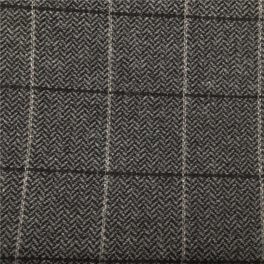 Осеннее и зимнее мужское шерстяное пальто шерстяное костюмной ткани нового типа с узором «елочка» Пальтовая ткань.