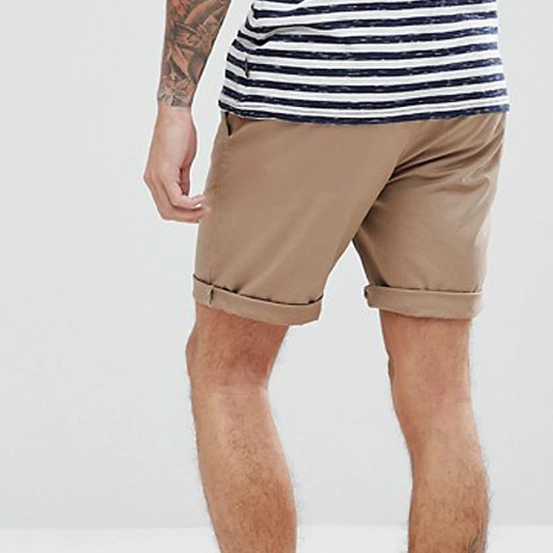 Ecoach New arrival OEM Custom design slim fit khaki short shorts high quality woven men casual cotton shorts mens