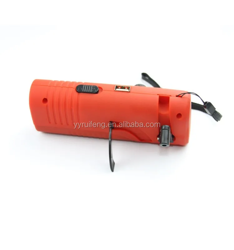 multi-functional emergency indoor outdoor hand crank dynamo LED Flashlight radio FM  Radio camping light