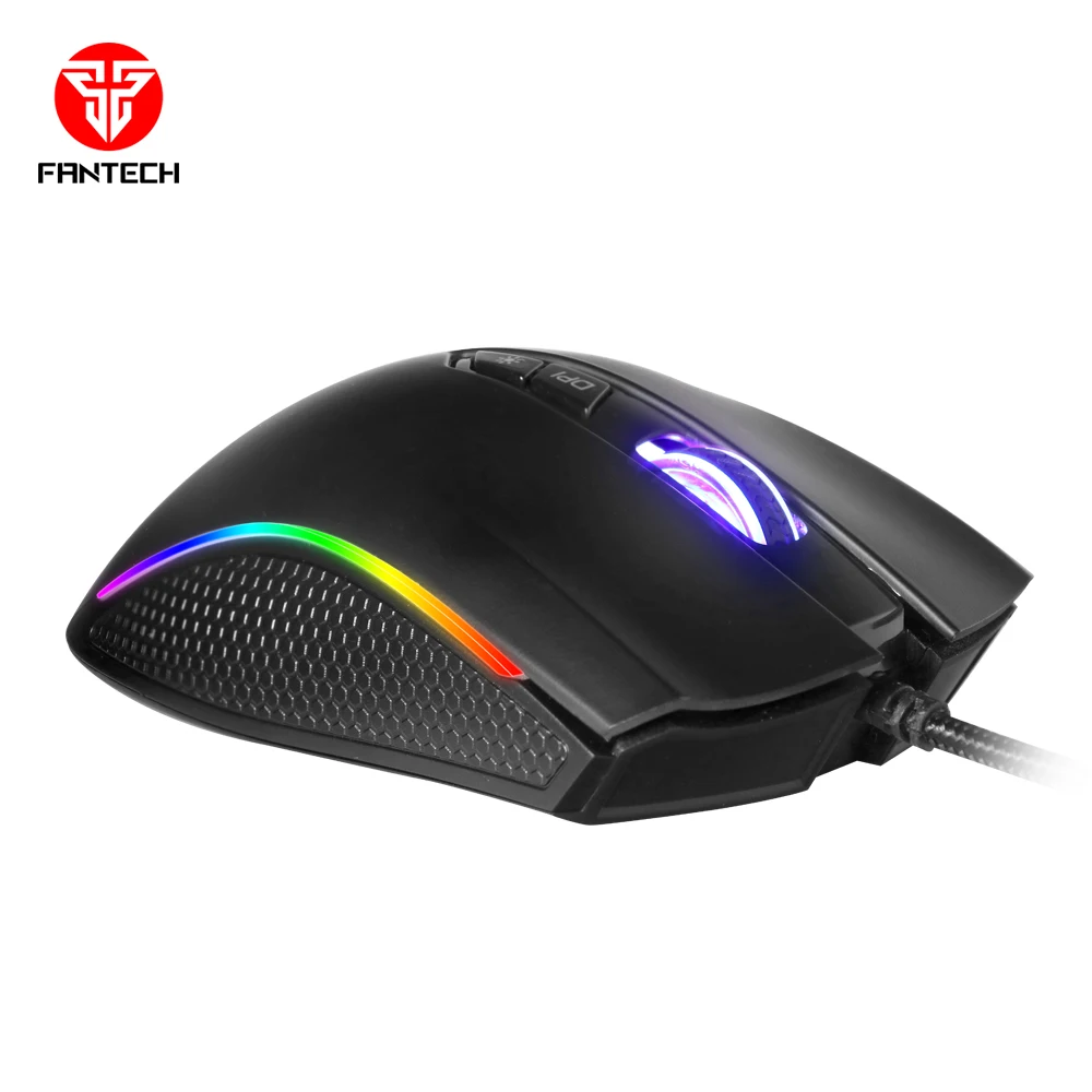 Fantech X4s USB wired silent gaming mouse for computer accessories 7 buttons 4800 DPI RGB light