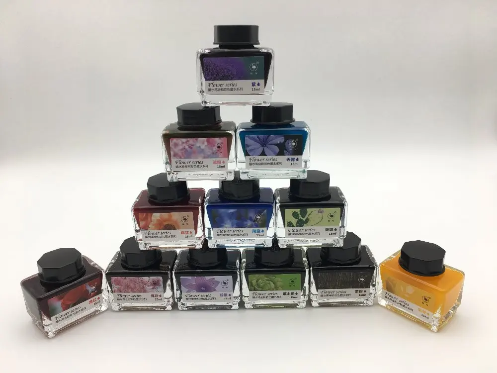 
Blottle Dip Feather Quill Pen Inks Promotional Wholesale with 24 Colors 