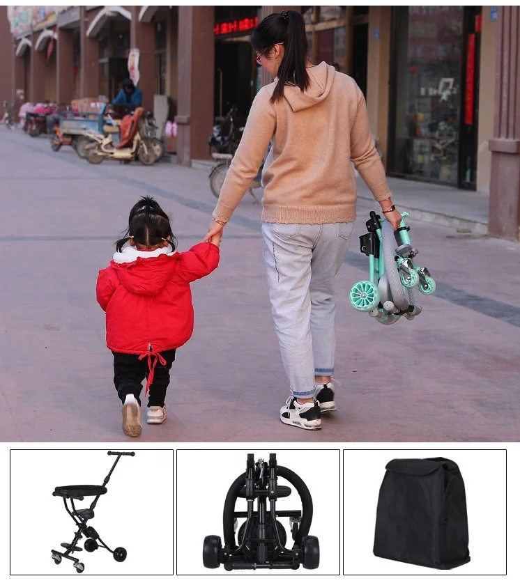 OEM wholesale simple design portable baby stroller light weight 4 wheel baby cart