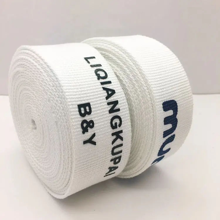 woven style custom printed cotton webbing strap for backpack