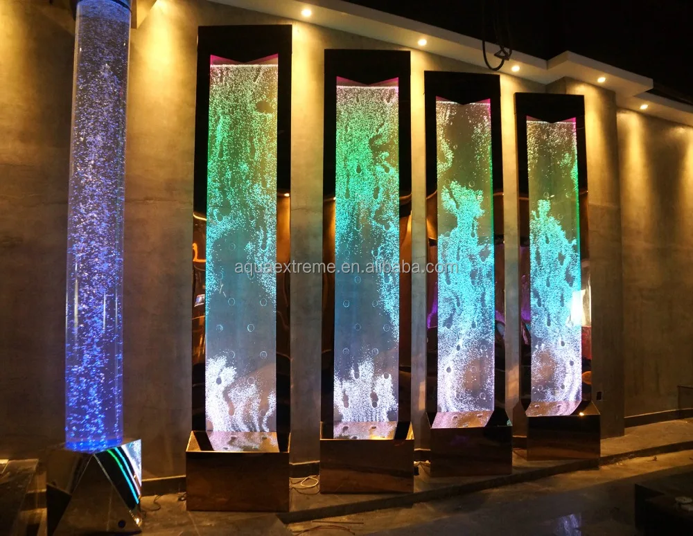 2.6ft x 11ft Hight Digital Water Bubble wall High-end Rose Gold Frame latest design