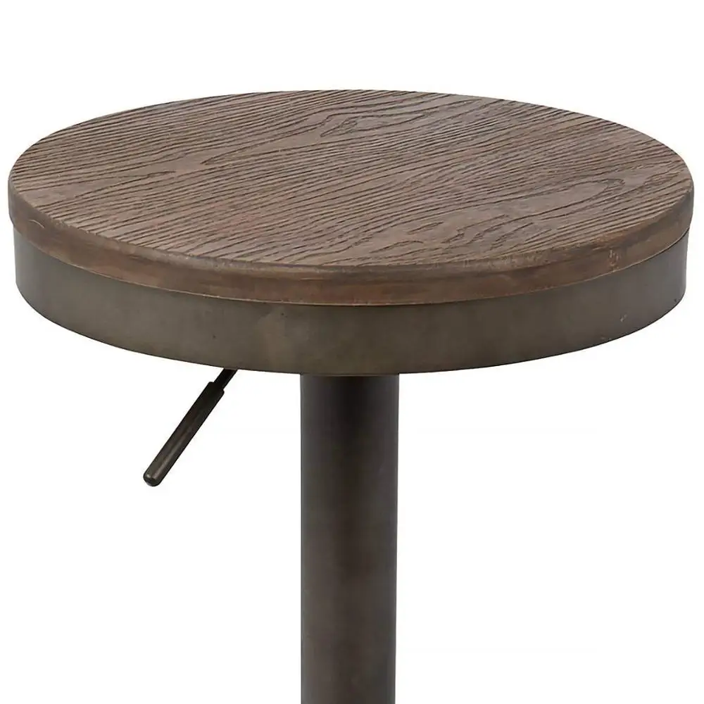 Modern square adjustable counter height swivel bar chair