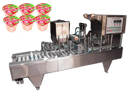 China supplier automatic cheese sauce jelly cup filling sealing machine