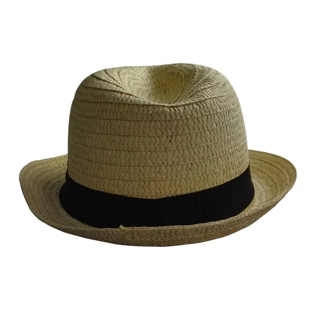 Wholesale Summer Straw Hat with Custom Woven Stripe