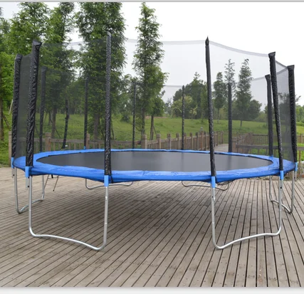 
big round trampoline with safety net and ladder for sale 