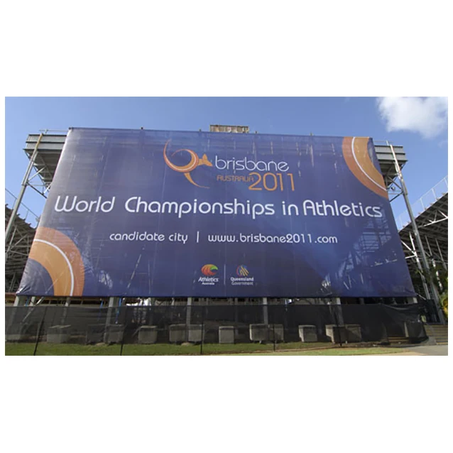 Outdoor Printed PVC Fence Mesh Banner/ Perforated vinyl coated banner fabric