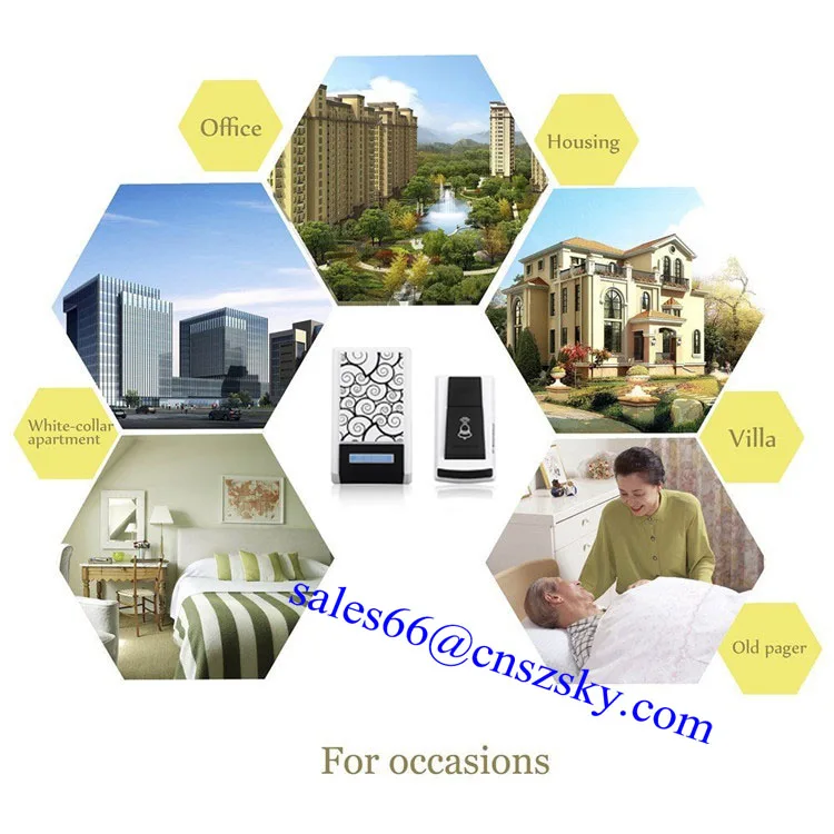 Беспроводной дверной звонок с дистанционным управлением и двойным приемником, беспроводной дверной звонок с 2 приемниками