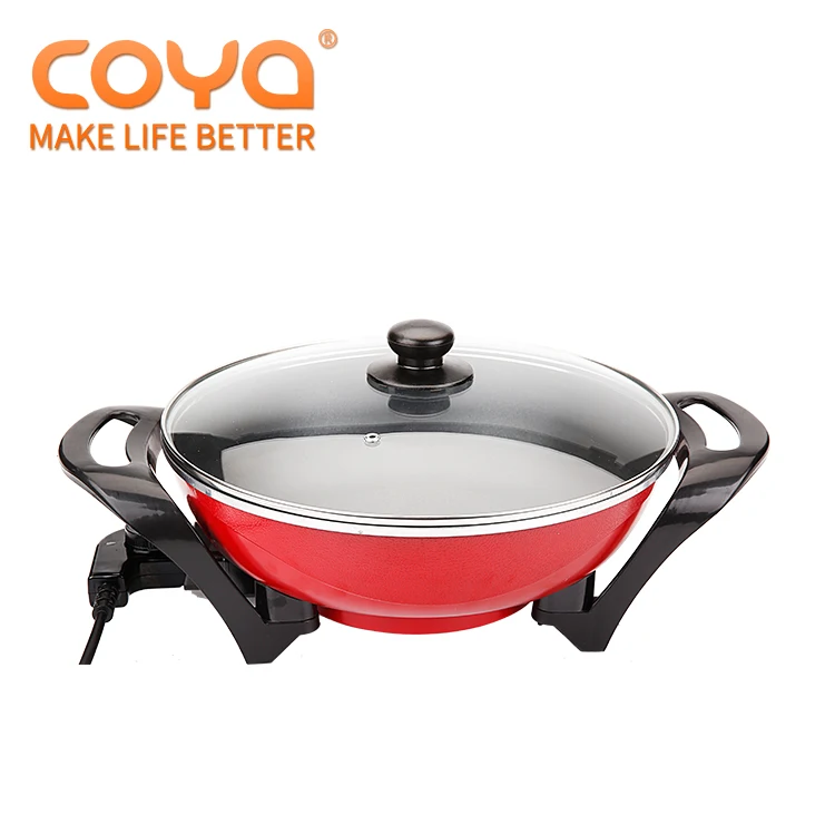 
8cm Depth Electrical Steel Wok Skillets Multifunction Electric Skillet 