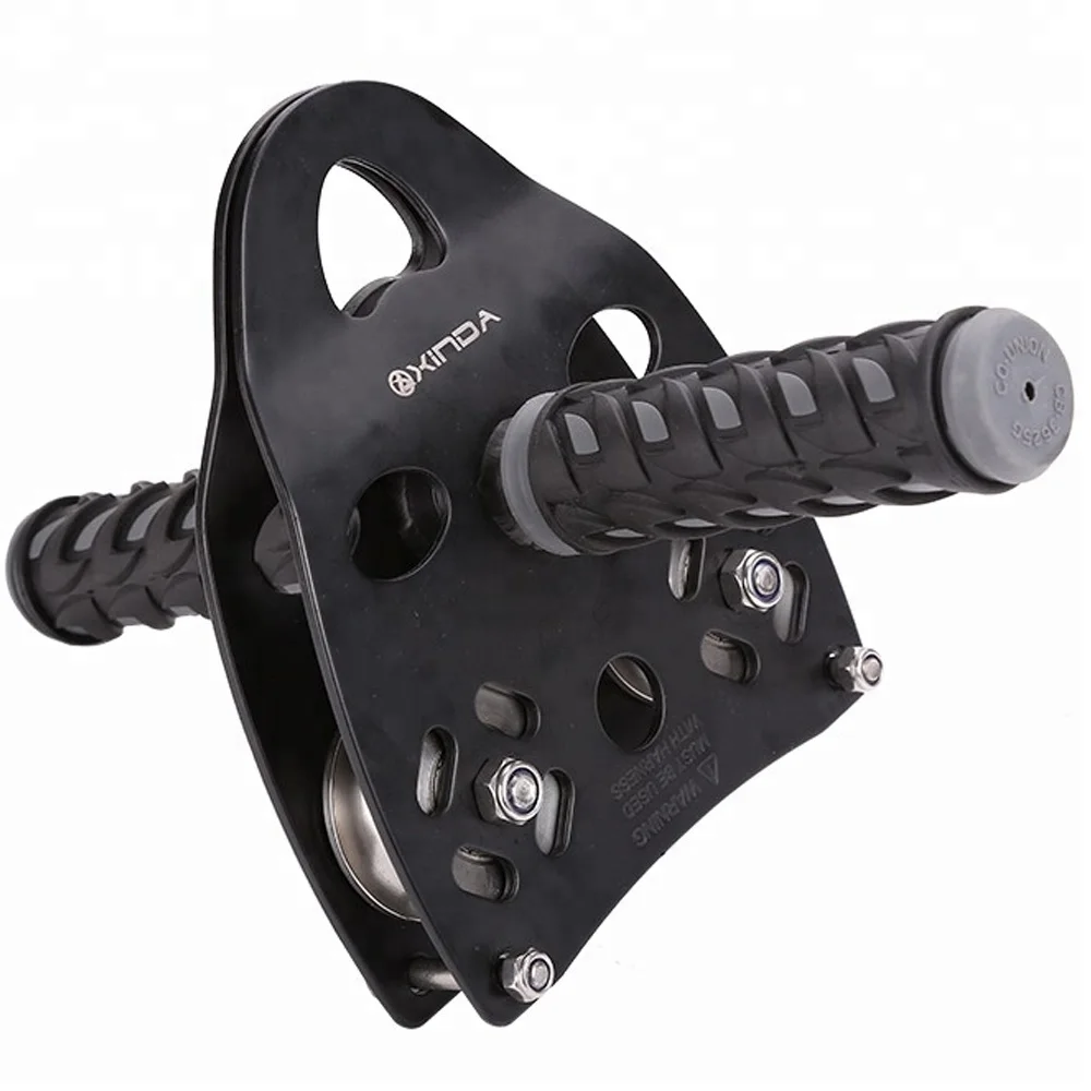 XINDA 45kN climbing  pulley with handle for  tyrolean traverse crossing