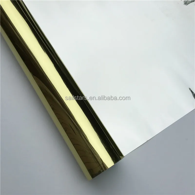 Gold One Way Mirror Window Film For Home Office Glass