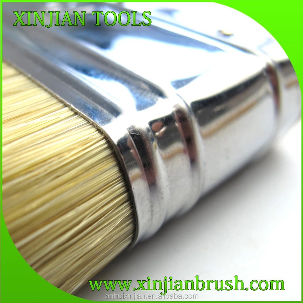 Paint brush making machine with wooden handle