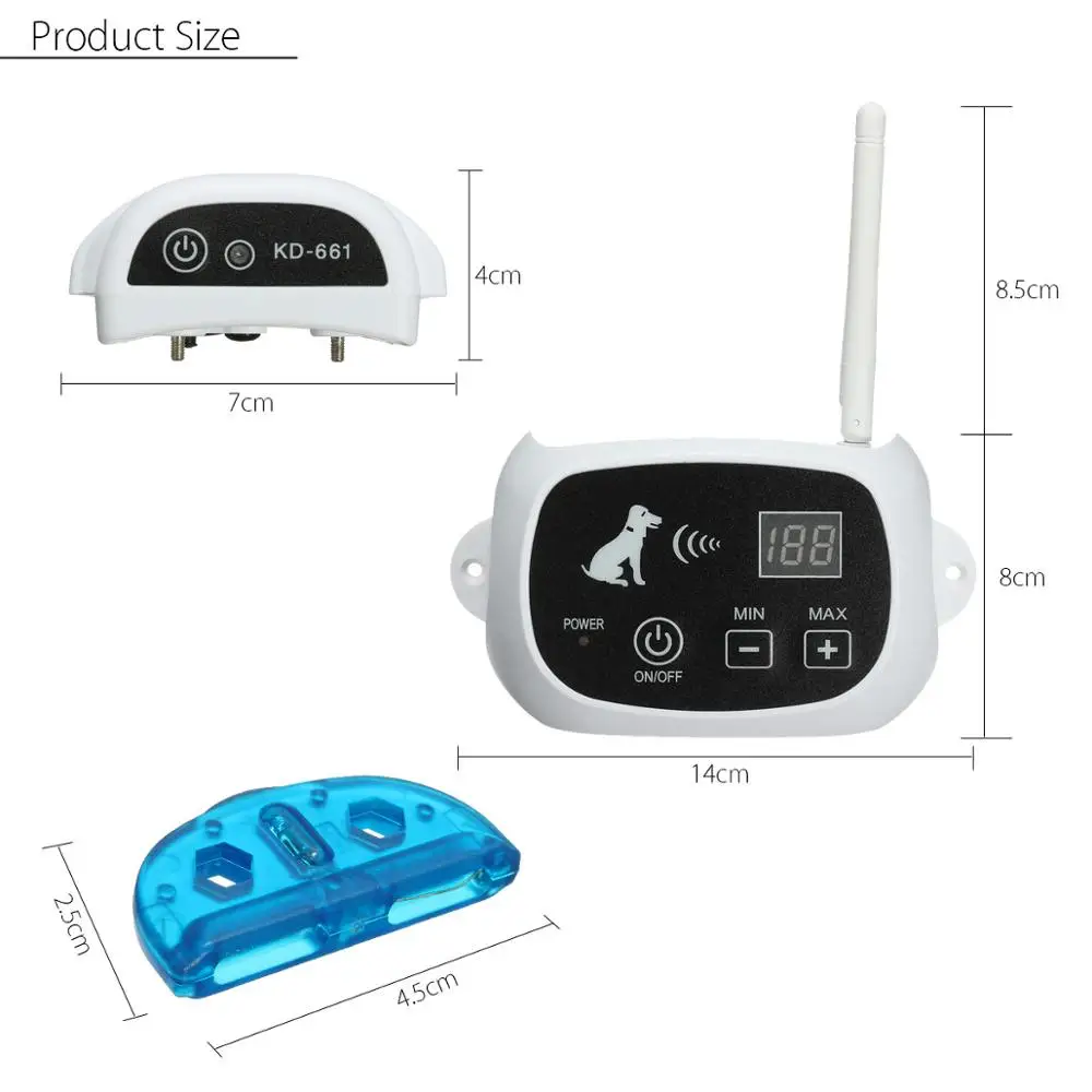 
Wireless Electric Dog Fence Fencing System Safety Pet Waterproof Train Control Device Dog Training Collar 