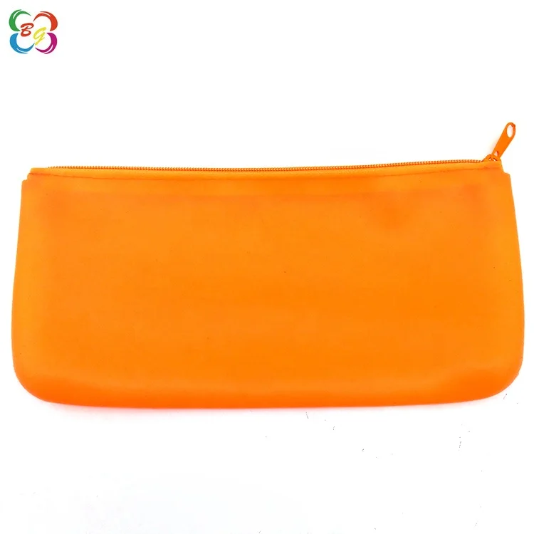 High quality silicone stationery pencilcase custom printed promotional waterproof pencil case