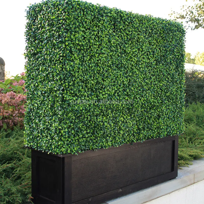 Vertical Garden Outdoor Decor Artificial Plastic Grass Wall Green Plant Hedge