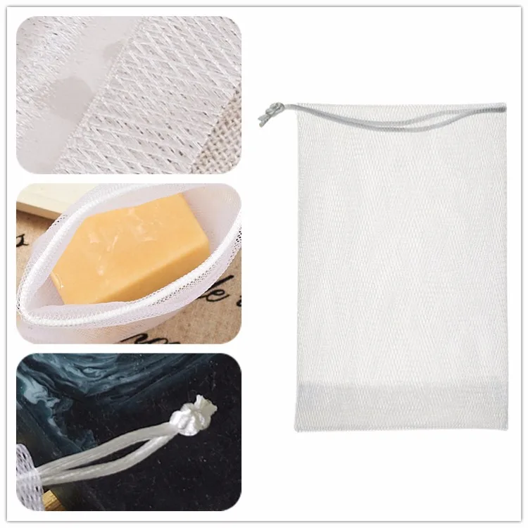 Foaming facial cleanser PE net for facial cleansing soap net bag A42
