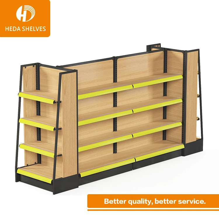 Supermarket Modern Commercial Retail Store Shelving Lighted Shelving Gondola Shelving