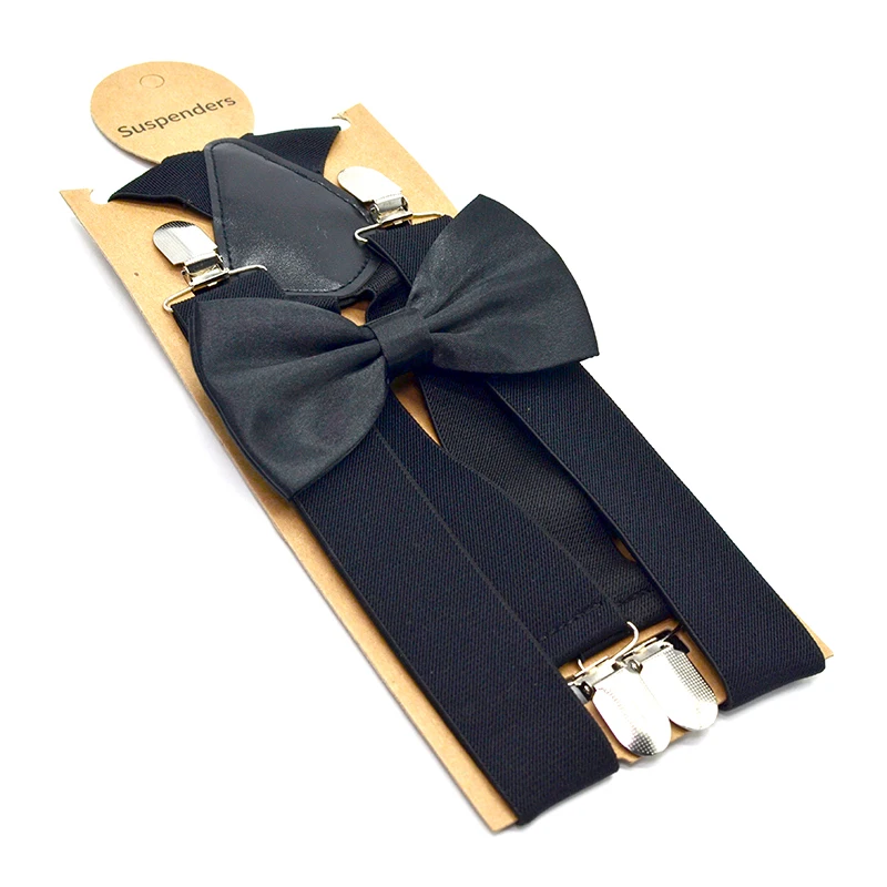 Мужские подтяжки галстук-бабочка комплект унисекс полиэстер материал высокая эластичность 4 клипы 3,5 см ширина 120 см длина Популярные brace галстук