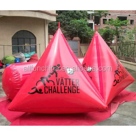 giant inflatable air marker buoy inflatable floats triangular shape for water advertising custom logo size color