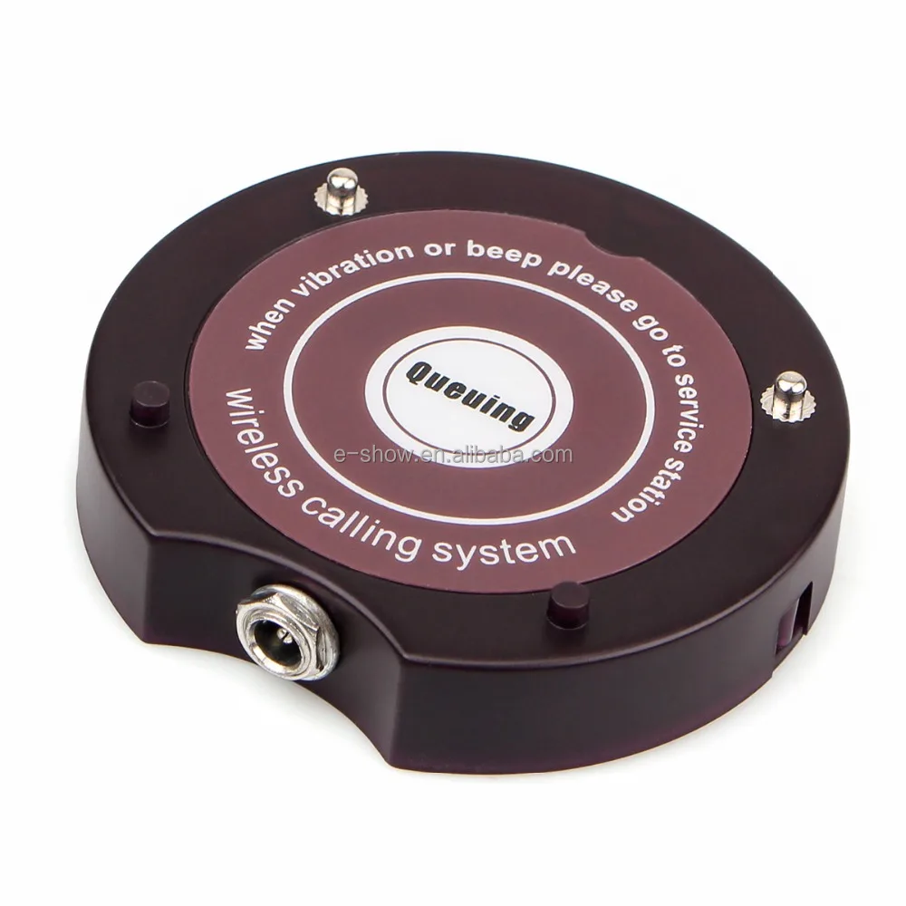 Restaurant Wireless Coaster Pager Chargeable Receiver for restaurant Paging Queuing System