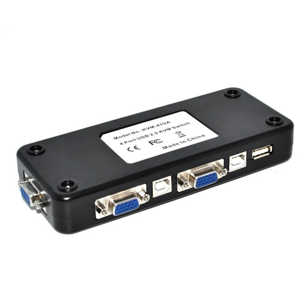  4-портовый концентратор USB 2 0 KVM VGA/SVGA адаптер для подключения принтера Intelli клавиатуры мыши 4 компьютера используют 1
