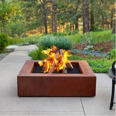 
Outdoor table top camping corten steel metal brazier fire pit 