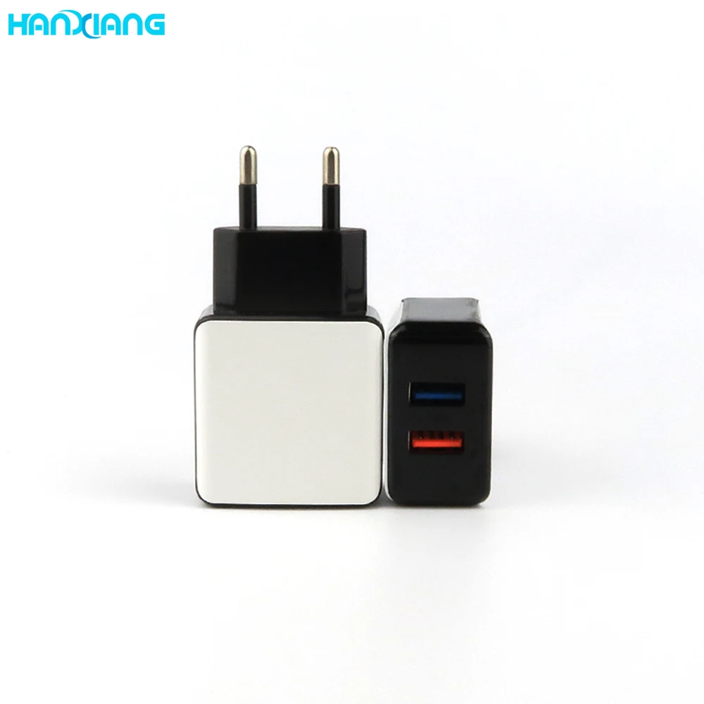Phone Accessories Flat Mobile Phone Charger 2.1A 2 USB Port Plugs Travel Charger For Iphone