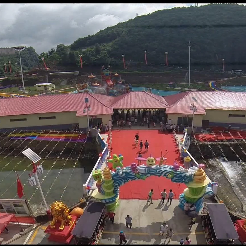 China Guizhou BLGH 30,000 Fiberglass Water Slide / Wave Pool / Family Water Playground Water Park