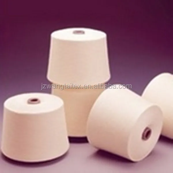 
30s/1 Single Count Polyester Spun Yarn For Weaving and Knitting Machines 