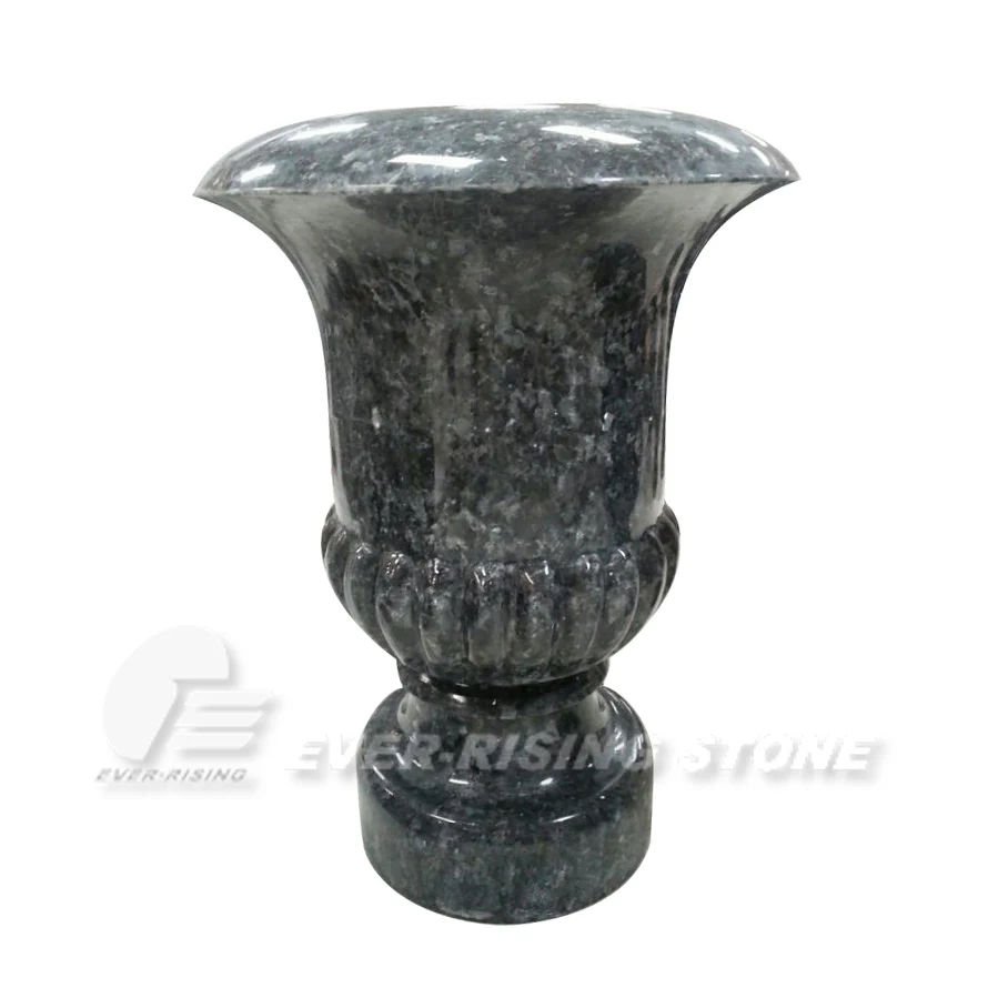 Wholesale High Quality Cemetery Flower Vase,Labrador Blue Granite Flower Vase For Tombstone