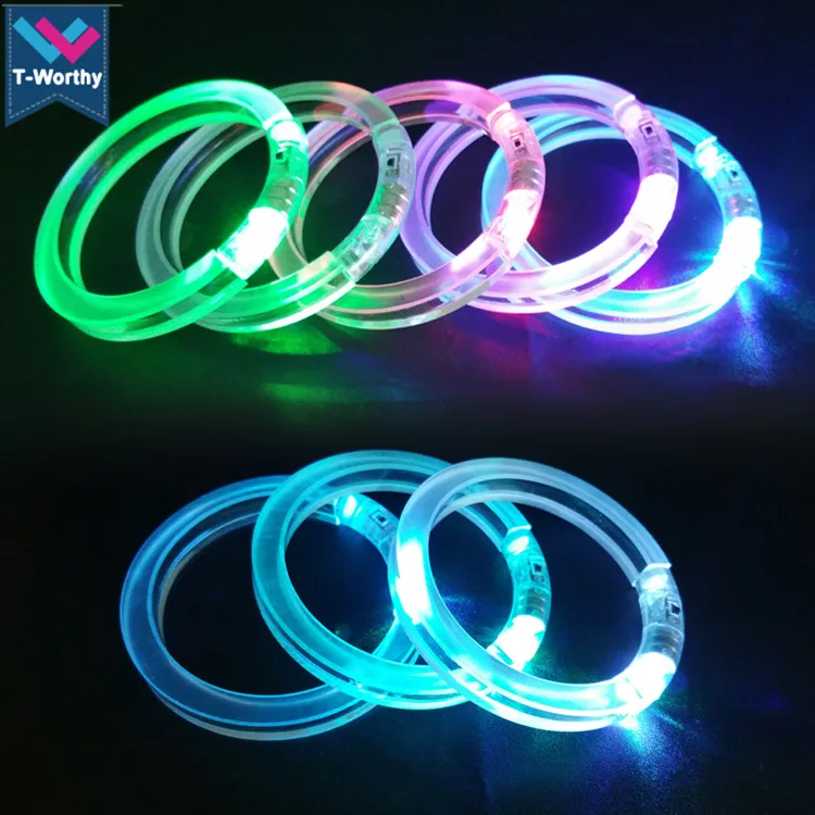 T-Worthy Promotional Gifts Laser Engrave LED acrylic Lighting Bracelet for Music Concert