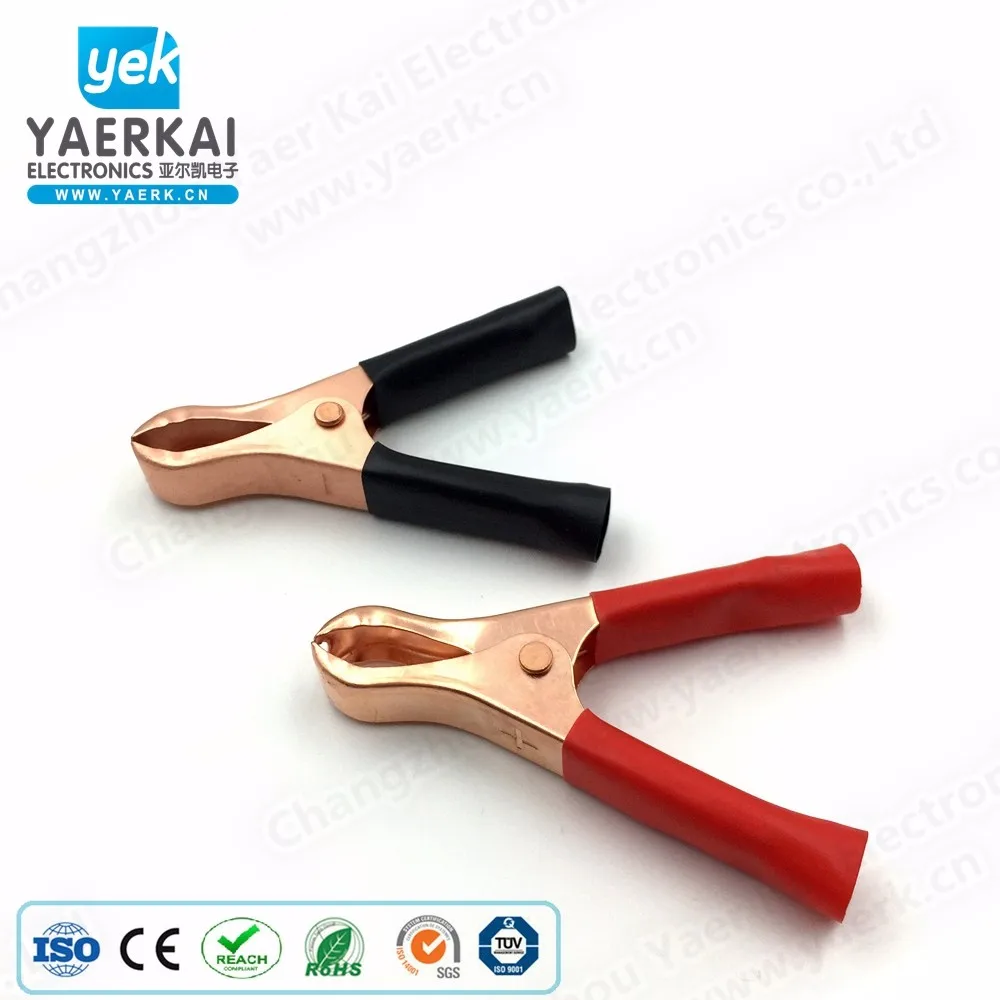 
Custom logo design 75A solid copper battery clamp alligator clip for wholesale 