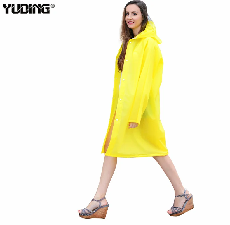 Safety raincoat reflective ladies hood long raincoat