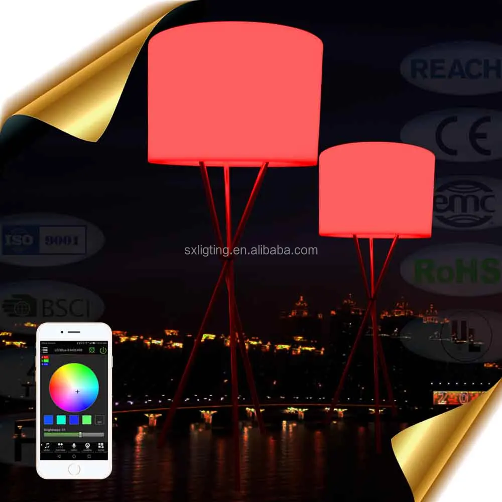 
LED Color Changed Floor Lamp remote control by mobile APP / mobile APP controlled LED Floor Lamp 