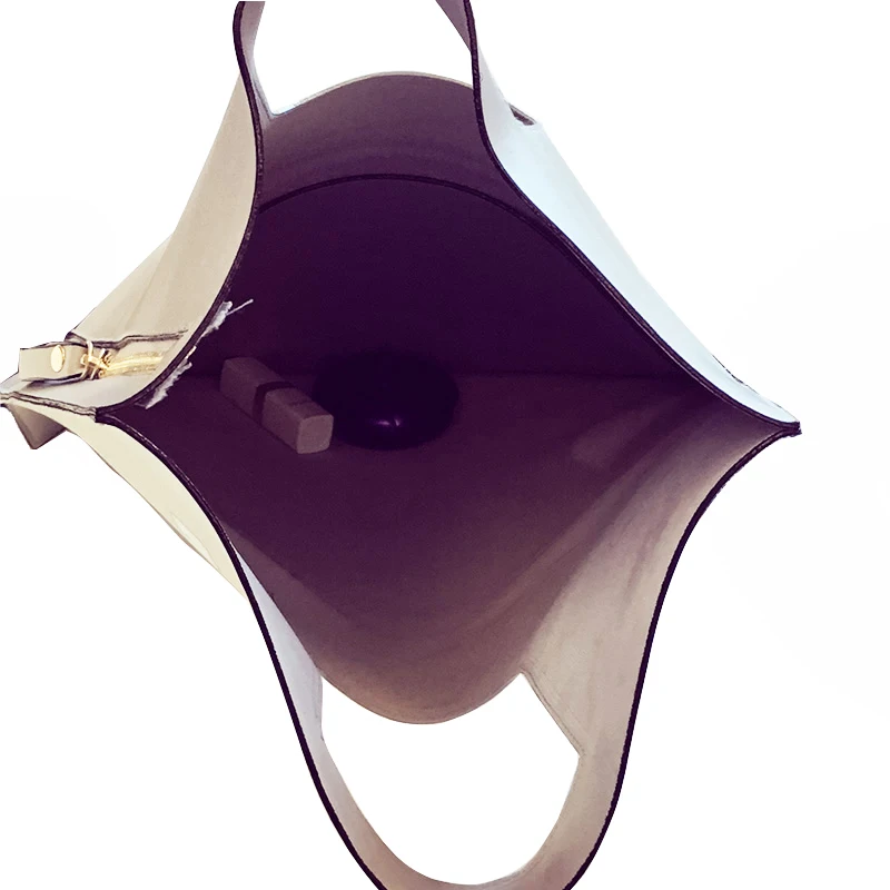 hot sell chic folded leather women handbag evening clutch bag with zipper decoration