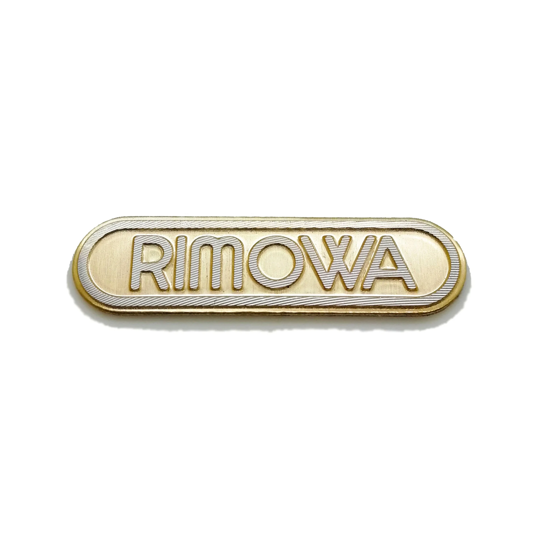 
Europe style gold Oxidized metal brand logo label 