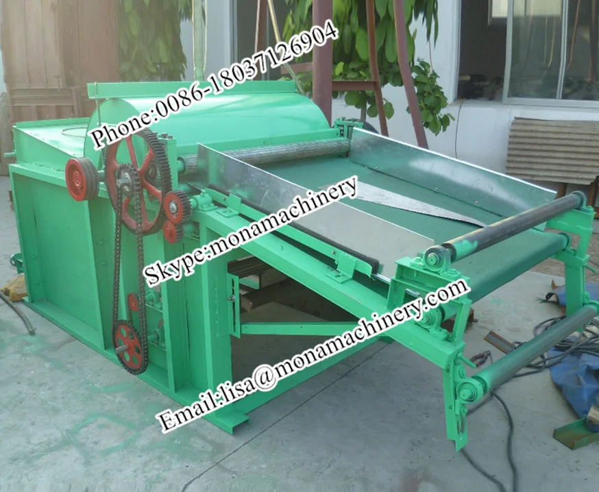 Машина для переработки отходов мягкой хлопчатобумажной ткани для спиннинга пряжи