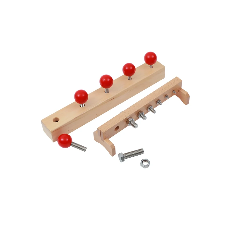 Деревянные игрушки Монтессори высокого качества, учебное пособие Монтессори, Обучающие гайки и болты