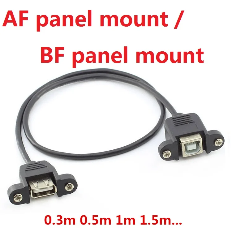 Custom USB 2.0 Female Panel Mount Type A Female to Type A Female