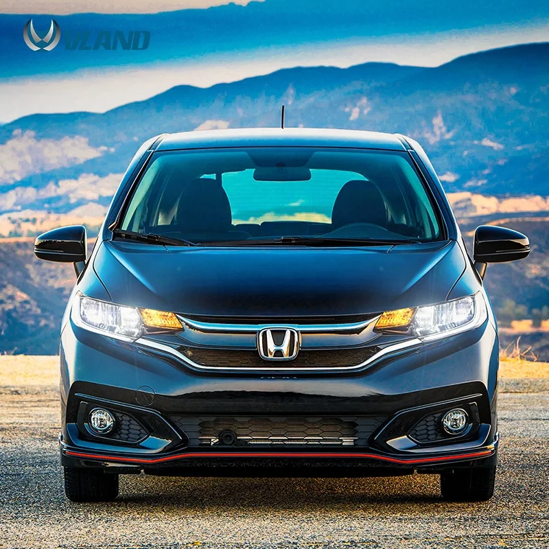 VLAND wholesales 3th jazz RS style GK5 LED Head lamp 2013-UP headlight for honda fit