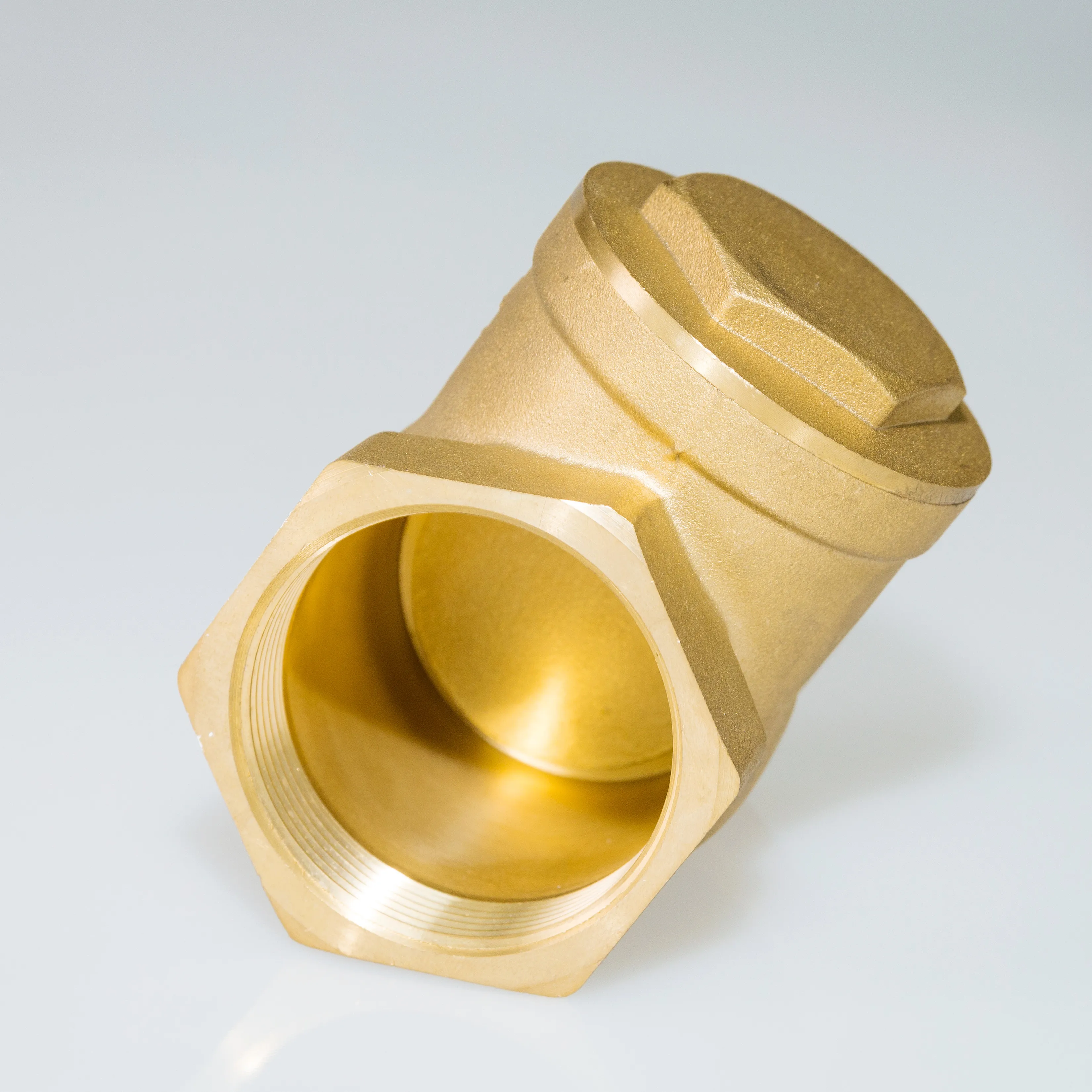 OEM 1/2 3/4 1 Inch Forged Non Return Brass Water Meter Sewage Swing Inline Stop Check Valve