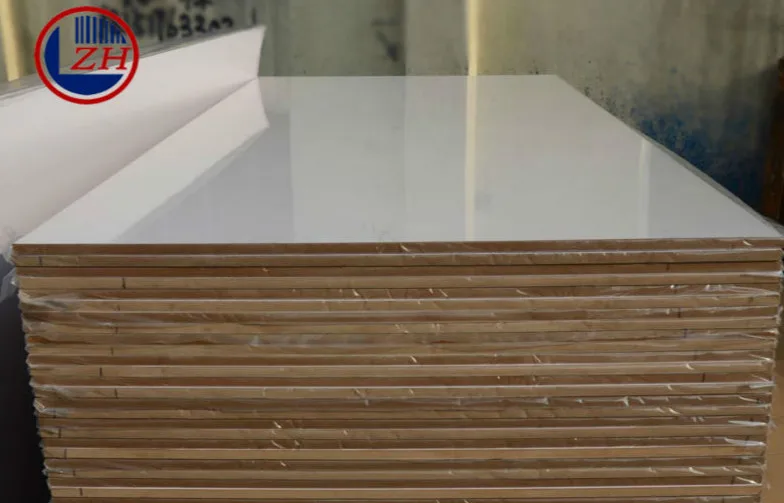 Anti-scratch uv curing white solid color mdf for furniture and walls