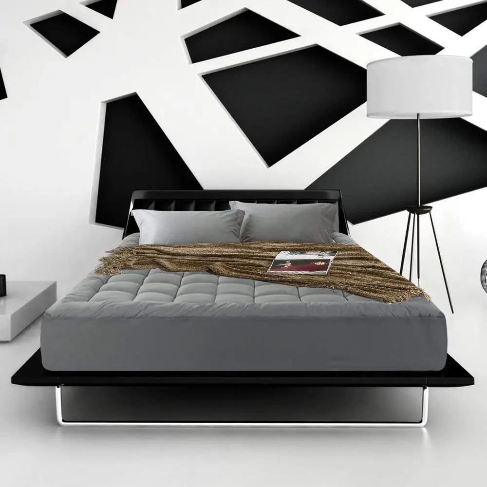 Luxurious 300TC 100% Cotton Fitted Quilted Mattress Topper