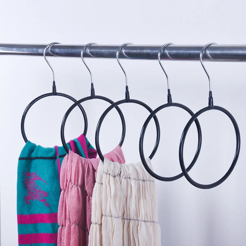 Portable PVC Resin Tie Rack Hanger For Closets Rotating Ties Hook Holder Belt Scarves Hanger For Clothing Organizer